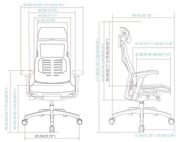 ERGOHUMAN Pofit 2.0 Mesh Ergonomic Office Computer Chair