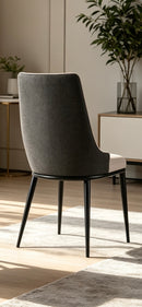 VENISE high-back imitation leather two-tone dining chair