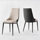VENISE high-back imitation leather two-tone dining chair