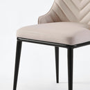 VENISE high-back imitation leather two-tone dining chair