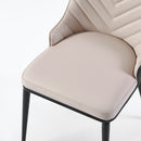 VENISE high-back imitation leather two-tone dining chair