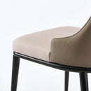 VENISE high-back imitation leather two-tone dining chair