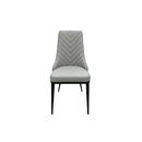 VENISE high-back imitation leather two-tone dining chair