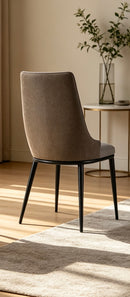 VENISE high-back imitation leather two-tone dining chair