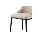 VENISE high-back imitation leather two-tone dining chair
