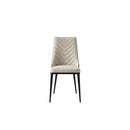 VENISE high-back imitation leather two-tone dining chair