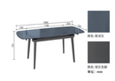 Display ALLEN 1.3m to 1.6m tempered glass retractable dining table