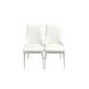 VENISE high-back imitation leather two-tone dining chair