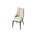 VENISE high-back imitation leather two-tone dining chair