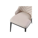 VENISE high-back imitation leather two-tone dining chair