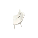 VENISE high-back imitation leather two-tone dining chair