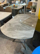 CHERYL 岩板圓形伸縮餐枱 + AMOS 4餐椅組合 - Spazio Plus 多維家居