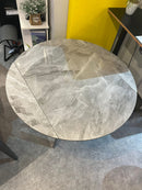 CHERYL 岩板圓形伸縮餐枱 + AMOS 4餐椅組合 - Spazio Plus 多維家居