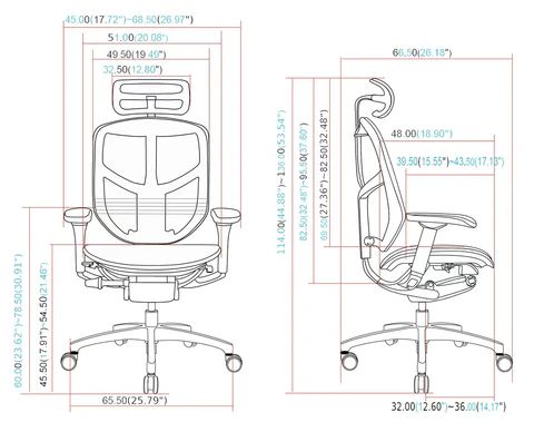 ERGOHUMAN ENJOY Elite 2.0 Mesh Ergonomic Office Computer Chair