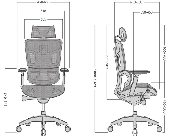 EMONE Basic Korean Wintex Mesh Ergonomic Office Computer Chair