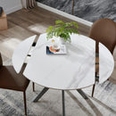 CHERYL 岩板圓形伸縮餐枱 - Spazio Plus 多維家居