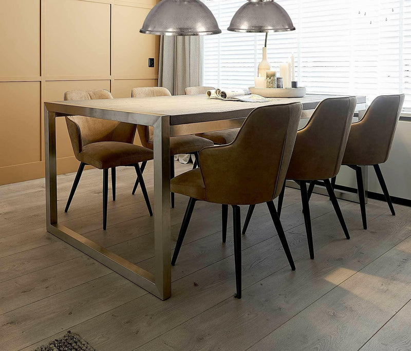 VINO – 仿皮餐椅 可180度旋轉 (黑色、灰色、淺啡色) - Spazio Plus